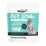 Meowish Lickable Cat Treats 48 Sticks Tuna & Salmon Digestive Support Puree Sticks for All Ages Cats 720g/25.39oz No Preservatives or Artificial Additives