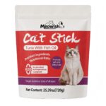 Meowish Lickable Cat Treats 48 Sticks Tuna with Fish Oil Skin and Coat Care Puree Sticks for All Ages Cats 720g 25.39oz No Preservatives or Artificial Additives
